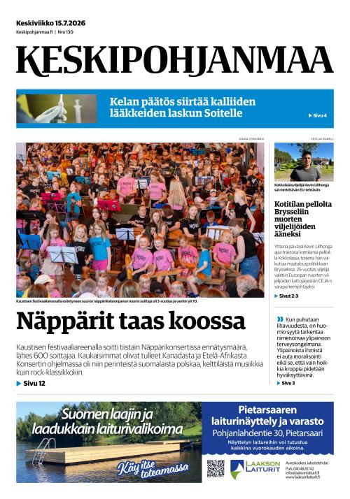 Keskipohjanmaa 15.7.2026
