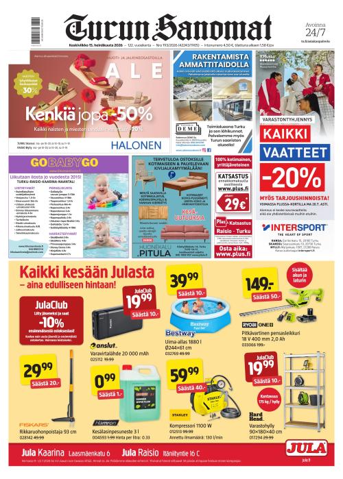 Turun Sanomat 15.7.2026