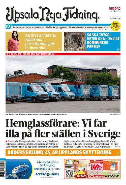 Upsala Nya Tidning 15.7.2026