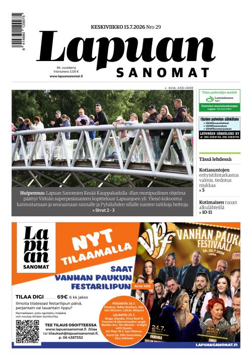 Lapuan Sanomat 15.7.2026
