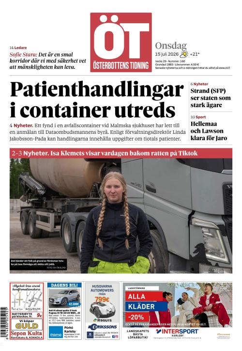 Österbottens Tidning 15.7.2026