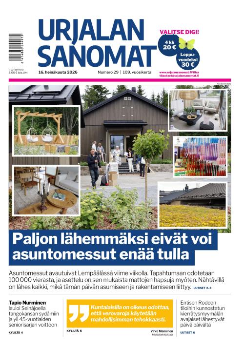 Urjalan Sanomat 16.7.2026