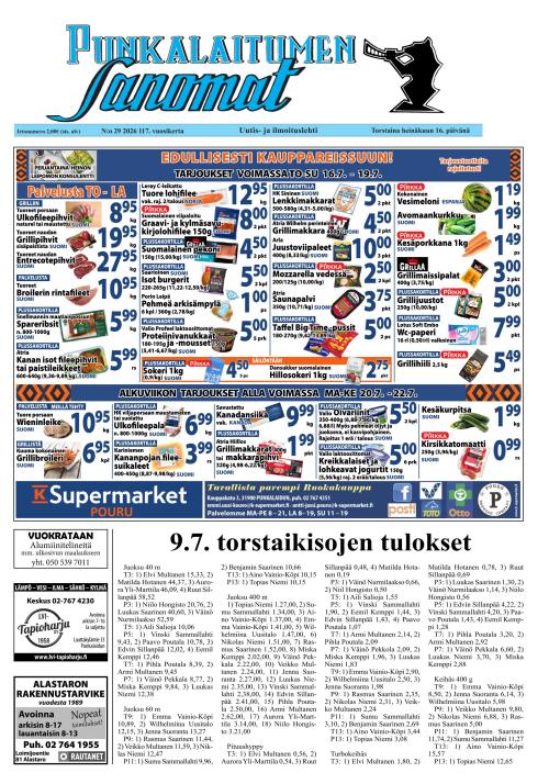 Punkalaitumen Sanomat 16.7.2026
