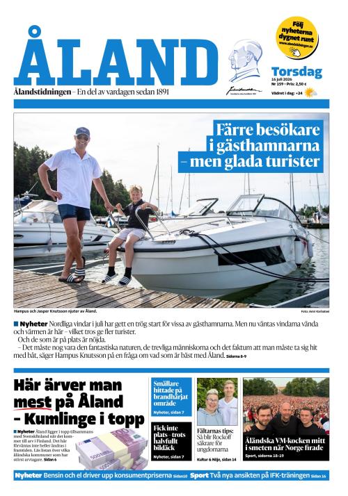 Ålandstidningen 16.7.2026