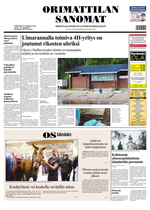 Orimattilan Sanomat 16.7.2026
