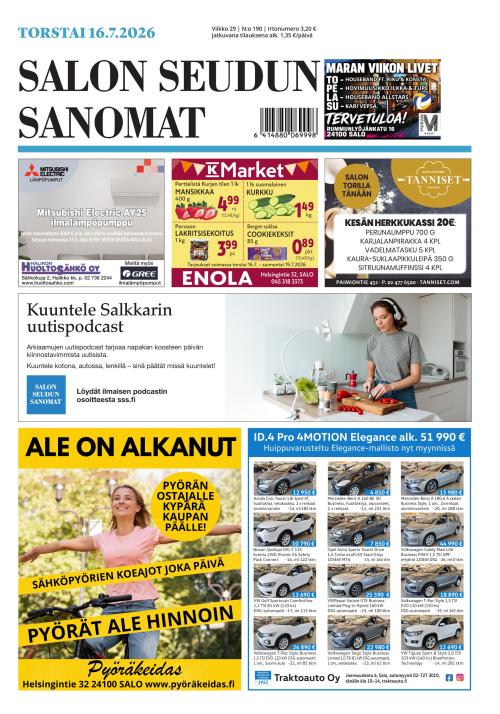 Salon Seudun Sanomat 16.7.2026