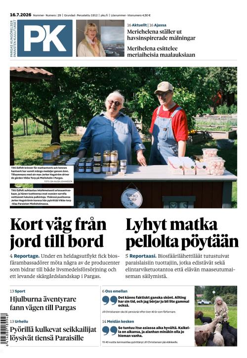 Paraisten kuulutukset 16.7.2026