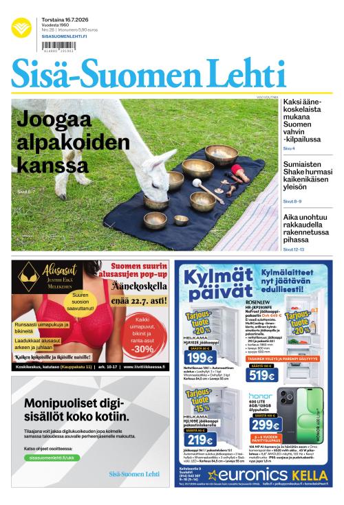 Sisä-Suomen Lehti 16.7.2026