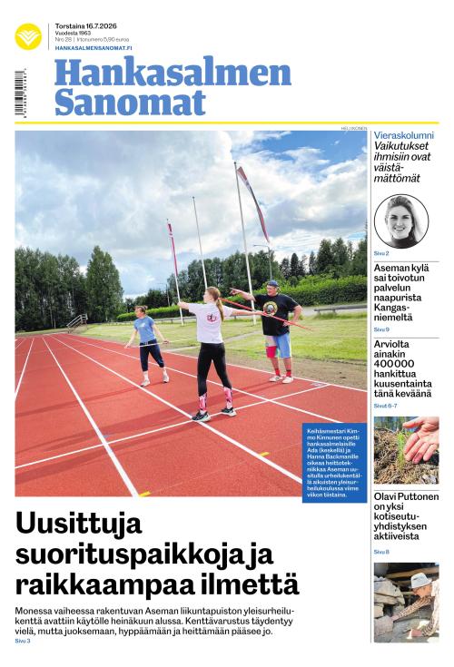 Hankasalmen Sanomat 16.7.2026