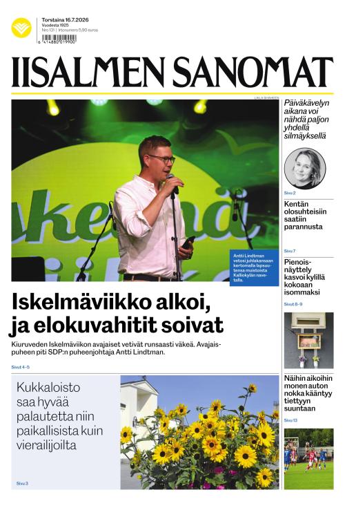 Iisalmen Sanomat 16.7.2026