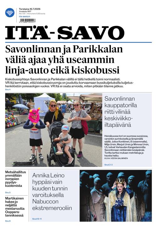 Itä-Savo 16.7.2026