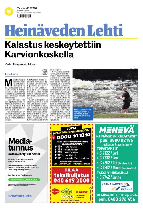 Heinäveden lehti 16.7.2026