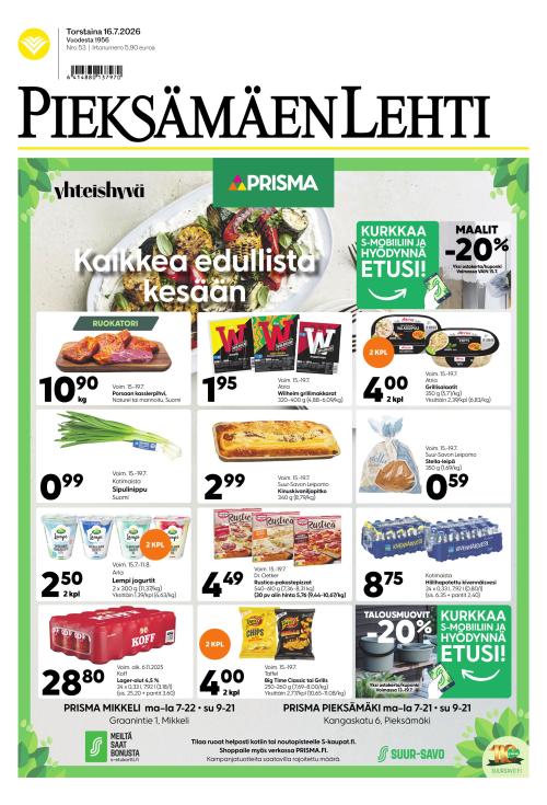 Pieksämäen lehti 16.7.2026