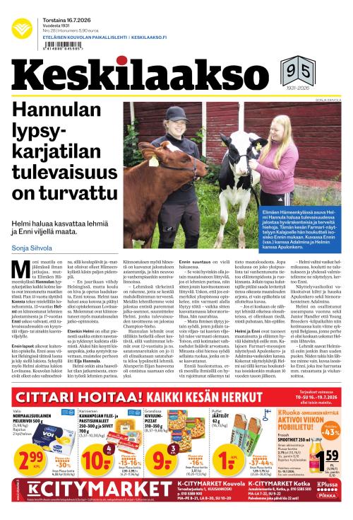 Keskilaakso 16.7.2026