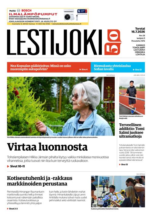 Lestijoki-lehti 16.7.2026
