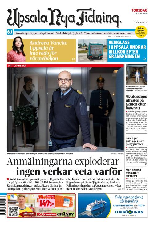 Upsala Nya Tidning 16.7.2026