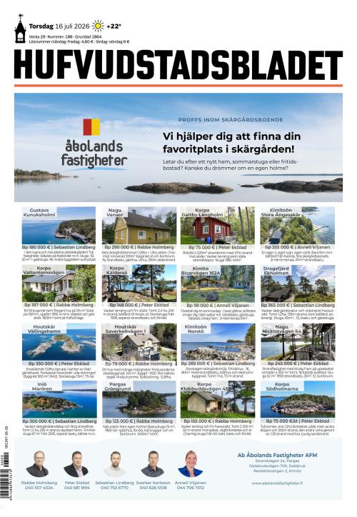 Hufvudstadsbladet 16.7.2026