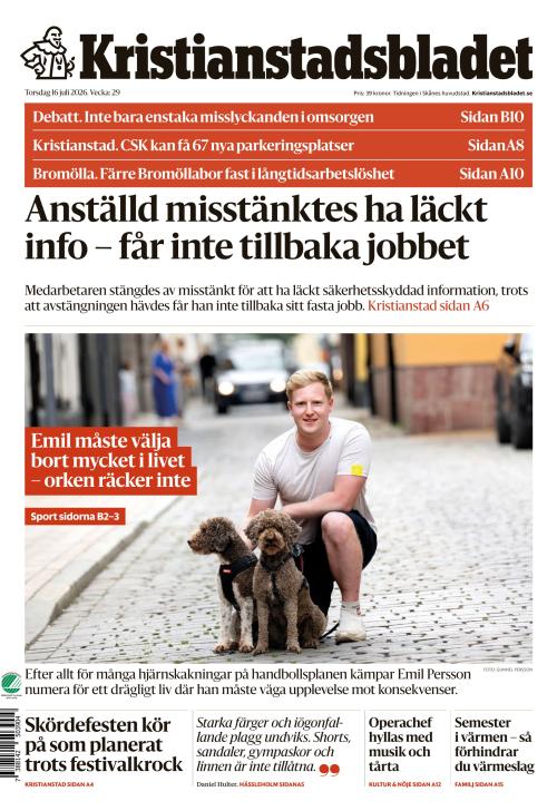 Kristianstadsbladet 16.7.2026