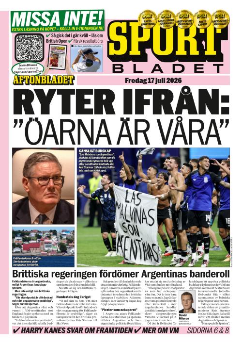 Aftonbladet Sportbladet 17.7.2026