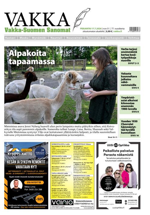 Vakka-Suomen Sanomat 17.7.2026