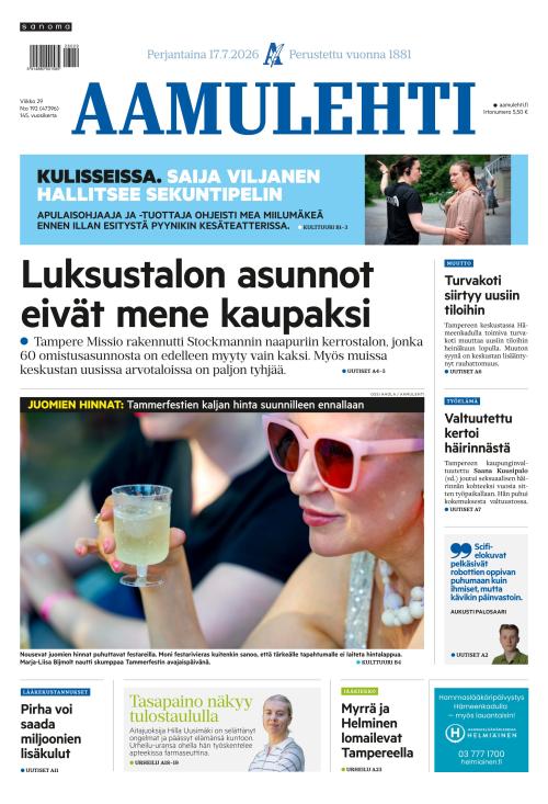 Aamulehti 17.7.2026