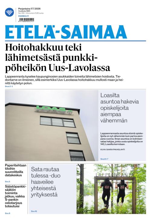 Etelä-Saimaa 17.7.2026