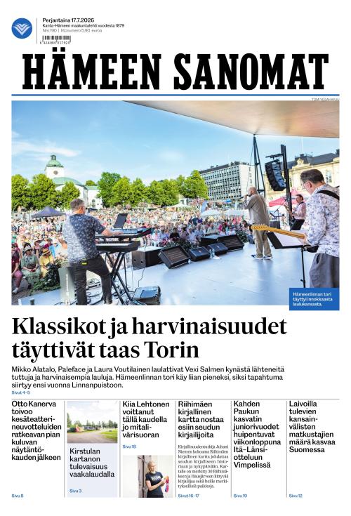 Hämeen Sanomat 17.7.2026