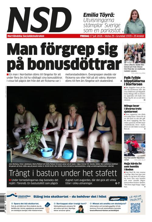 Norrländska Socialdemokraten 17.7.2026