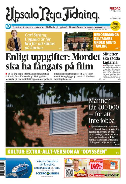 Upsala Nya Tidning 17.7.2026