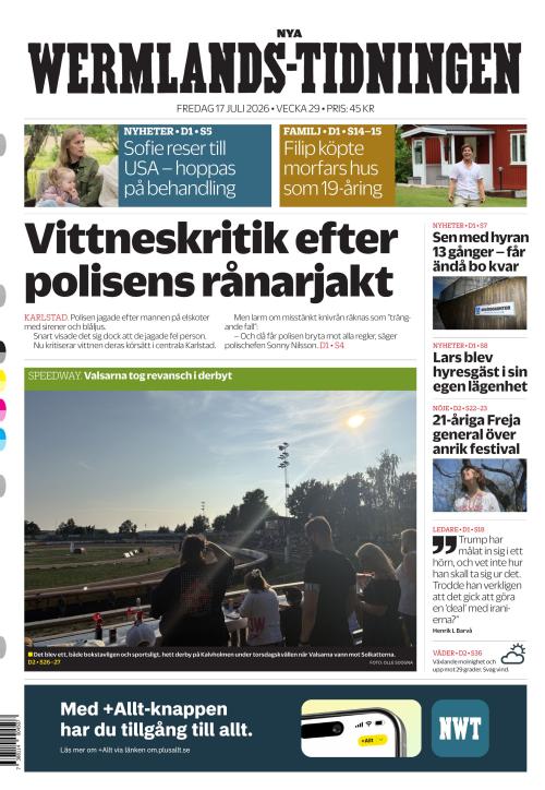 Nya Wermlands-Tidningen 17.7.2026