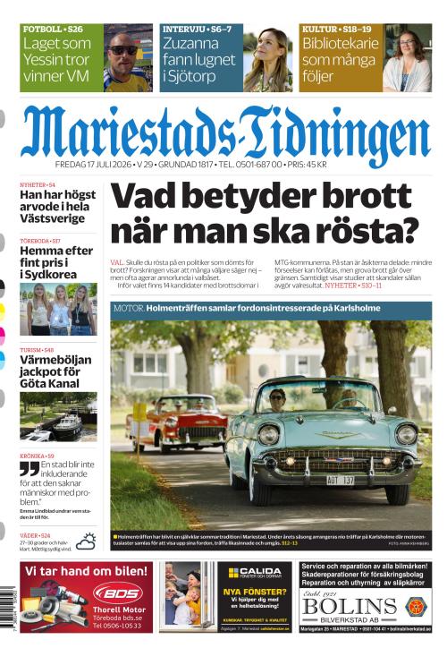Mariestads-Tidningen 17.7.2026