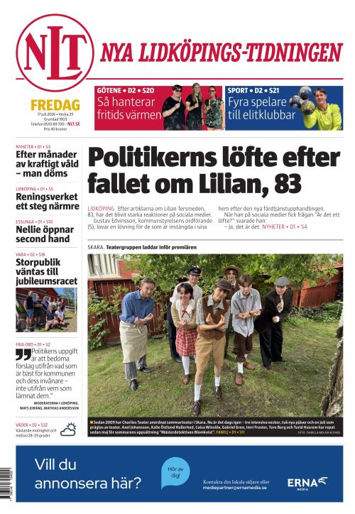 Nya Lidköpings-Tidningen 17.7.2026