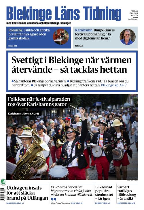 Blekinge Läns Tidning 17.7.2026