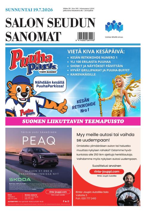 Salon Seudun Sanomat 19.7.2026