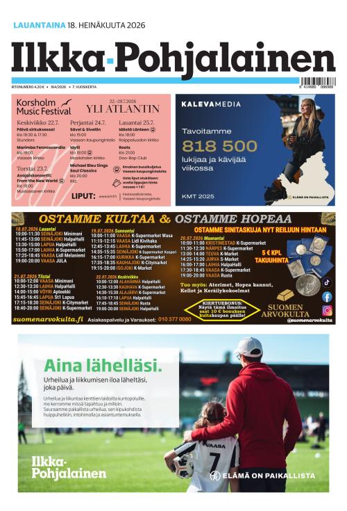 Ilkka-Pohjalainen 18.7.2026