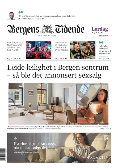 Bergens Tidende 18.7.2026