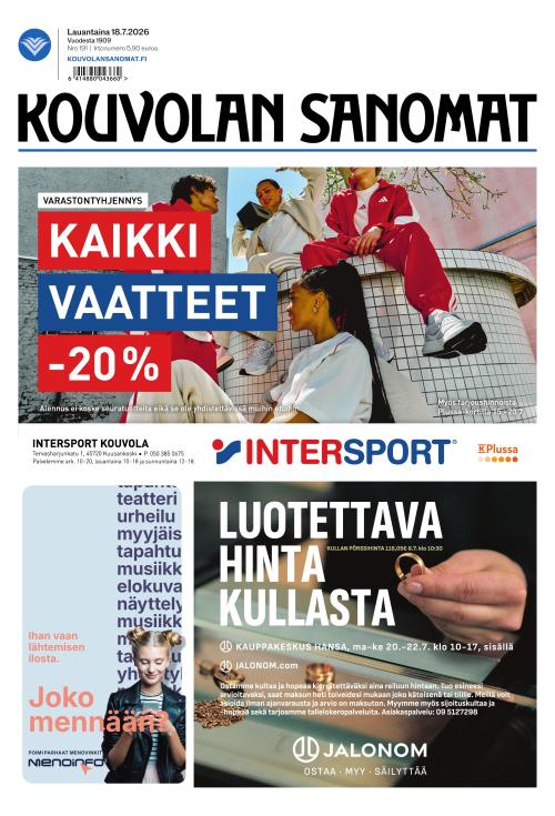 Kouvolan Sanomat 18.7.2026