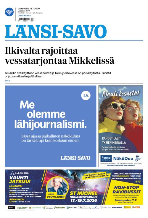 Länsi-Savo 18.7.2026