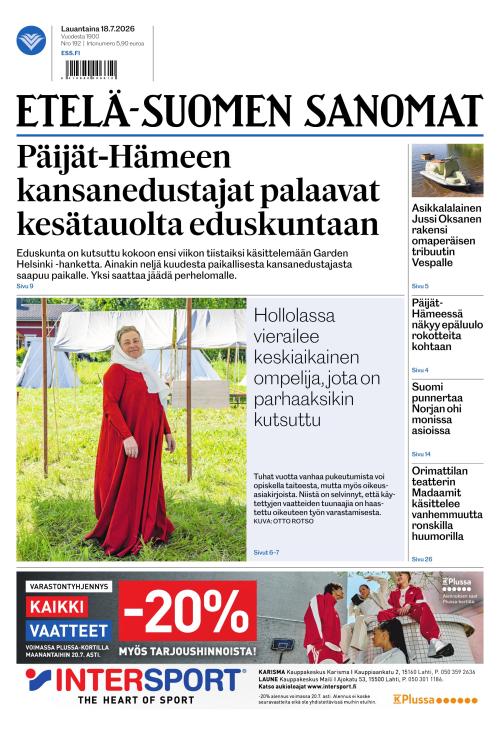 Etelä-Suomen Sanomat 18.7.2026