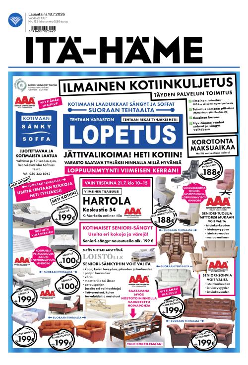 Itä-Häme 18.7.2026