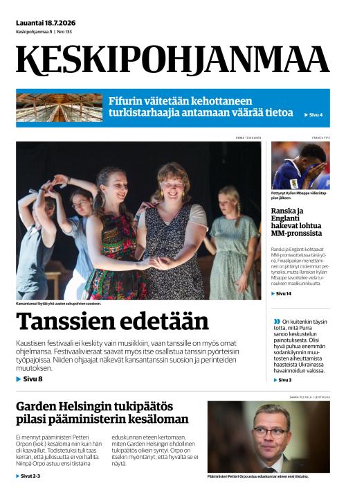 Keskipohjanmaa 18.7.2026