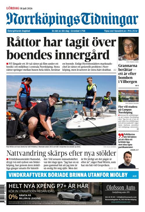 Norrköpings Tidningar 18.7.2026