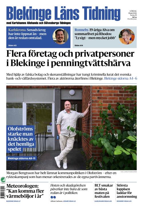 Blekinge Läns Tidning 18.7.2026