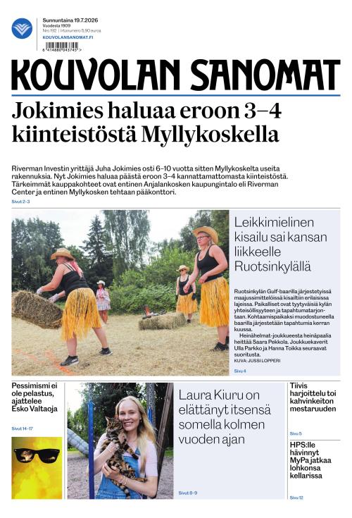 Kouvolan Sanomat 19.7.2026