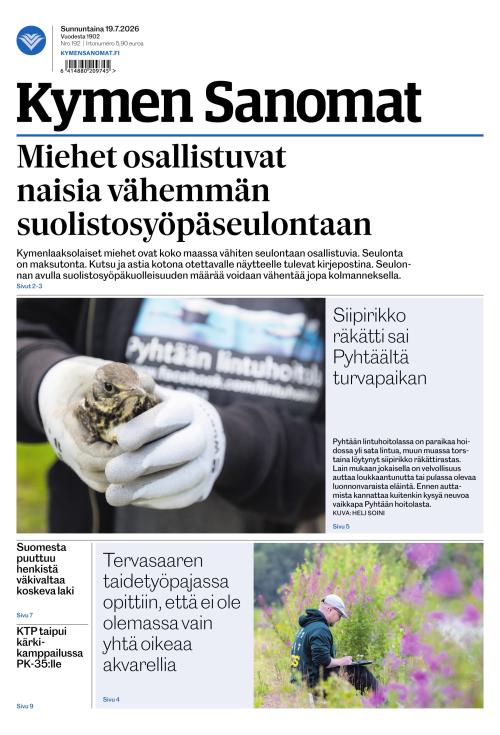 Kymen Sanomat 19.7.2026