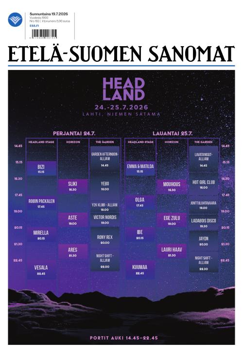 Etelä-Suomen Sanomat 19.7.2026