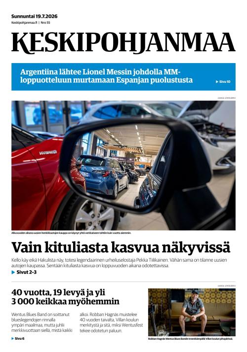 Keskipohjanmaa 19.7.2026