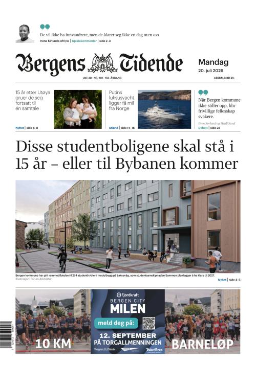 Bergens Tidende 20.7.2026