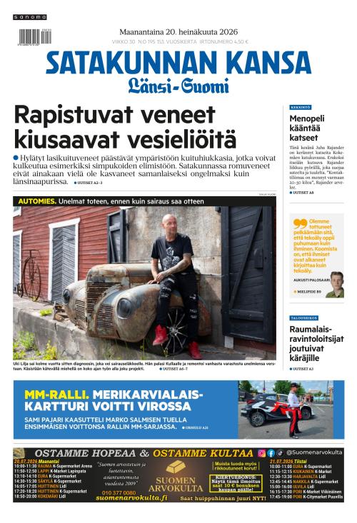 Satakunnan Kansa Länsi-Suomi 20.7.2026