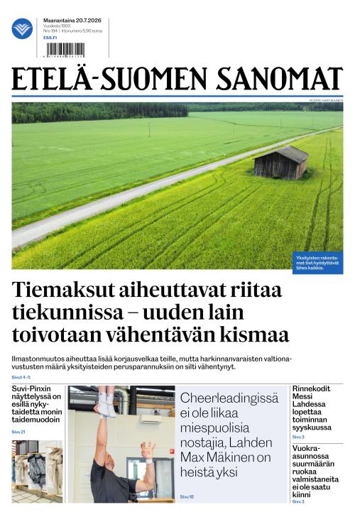 Etelä-Suomen Sanomat 20.7.2026
